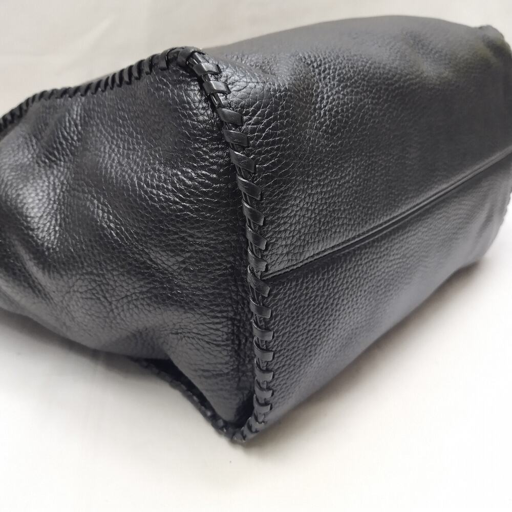 Michael Kors Black Pebbled Leather Tassel Chain Strap Shoulder Bag - Picture 10 of 16